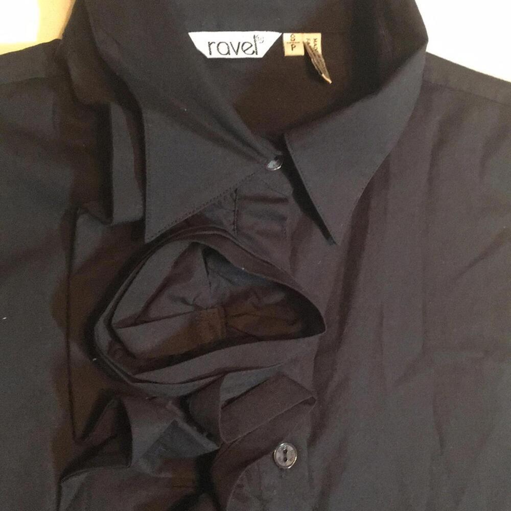 🌺 Ravel button up black sleeveless top size Small - Picture 3 of 5